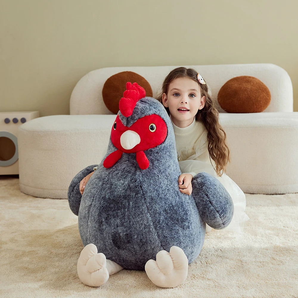 Giant Chicken Plush Toy, 25.5" Cute Huge Size Fluffy Plushy Oversized