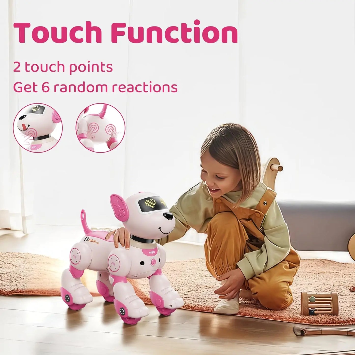 Robot Dog Toy, Stunt, Remote Control, DIY Programming, Voice Interactive Electronic Puppy