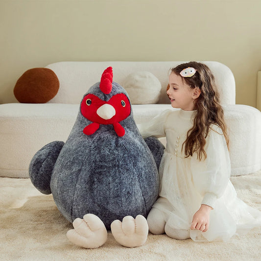 Giant Chicken Plush Toy, 25.5" Cute Huge Size Fluffy Plushy Oversized
