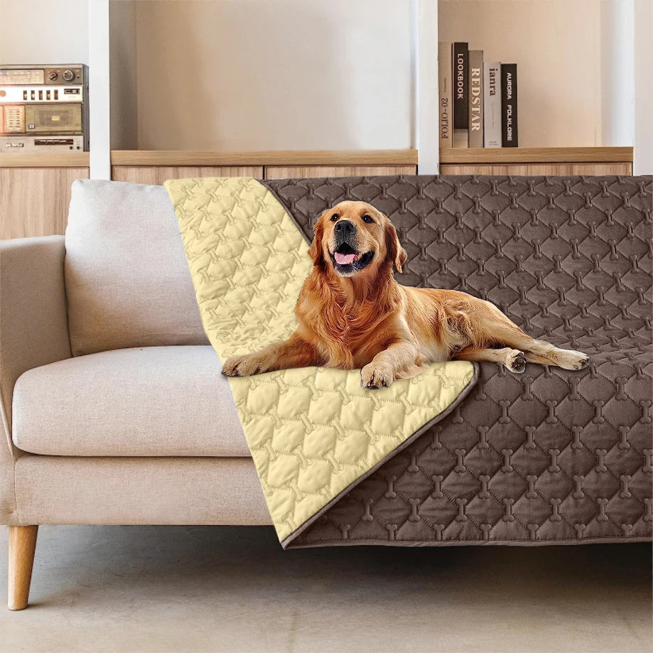Extra Large Double-Faced 100% Waterproof Dog Blanket Furniture Protector for Dogs Cats,Reversible