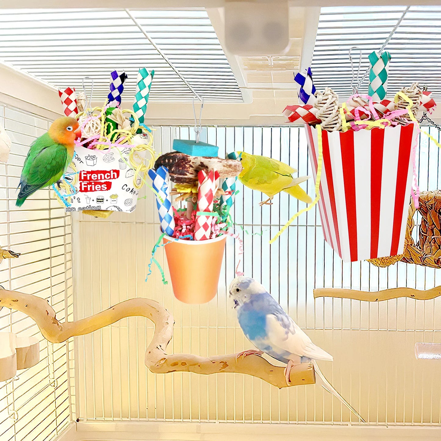 3 PCS Bird Shredding,  Foraging Toys, Parrot Cage Accessories